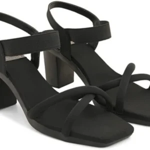 EASYLINE Women Heels Sandal (Black , 8)